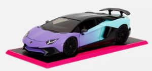 JAD35199 - Voiture de la série PINK SLIPS - LAMBORGHINI Aventador couleur violet et bleu