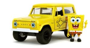 JAD35467 - Voiture avec figurine BOB L'EPONGE - FORD Bronco 1973 jaune