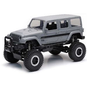 NEW37446G - Voiture 4x4 de couleur grise avec moto cross et personnage – JEEP Sahara