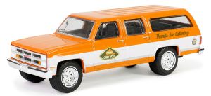 GREEN38060-D - Voiture sous blister de la série SMOKEY BEAR - GMC Suburban 1983 de couleur Orange