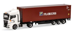 HER318228 - Camion avec container 3 essieux SCHMIDT-FLORENS – MAN TGX GM 4x2