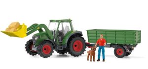 SHL42608 - Accessoire avec figurine de l'univers FARM WORLD - Tracteur avec remorque