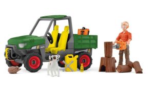 SHL42659 - Accessoire et figurine de l'univers des animaux de la ferme - Garde forestier avec véhicule