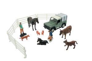 BRI43385 - LAND ROVER avec animaux et vétérinaire