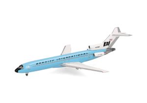 HER537544 - Avion de ligne couleur bleu - BOEING 727-200 Braniff International Solid New Bleu