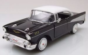 MMAX73228NOIR - Voiture de 1957 couleur noir et blanc - CHEVROLET Bel Air