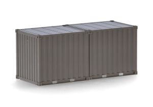 HER747110 - 2 containers 10 pieds gris