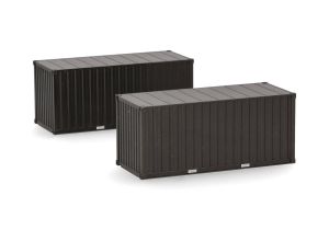 HER747127 - Lot de 2 containers 20 ft. De l'armée couleur vert