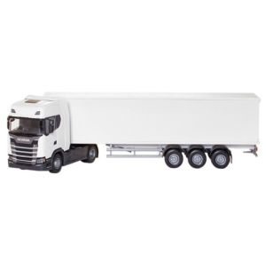 EMEK86002 - Camion blanc avec remorque 3 essieux – SCANIA S410 4x2