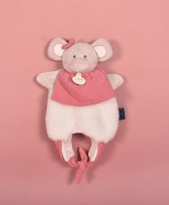 DC3827 - Petit sac amusette 3en1 - doudou souris marionette