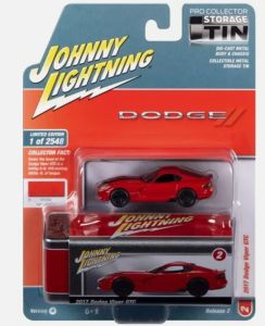 JLCT012-C - Voiture sous blister de la série COLLECTOR TINS - DODGE Viper GTC 2017 Rouge