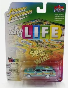 JLPC009-B - Voiture sous blister de la série POP CULTURE 2022 - CHEVROLET 2-door Wagon 1965 bleu - THE GAME OF LIFE