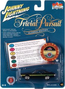 JLSP239 - Voiture sous blister - TRIVIAL PURSUIT - FORD Gran Torino 1972 vert