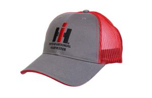 OBT128 - Casquette de couleur grise avec arrière en maille rouge – INTERNATIONAL