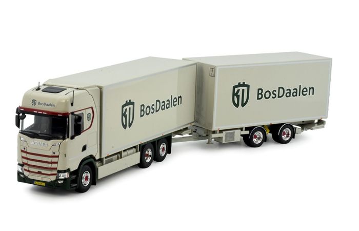 Camion porteur avec remorque 2 essieux BOSDAALEN SCANIA S HIGHLINE 6x4 Marketoy